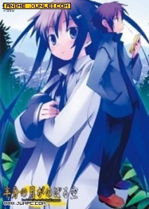 仰望半月的夜空